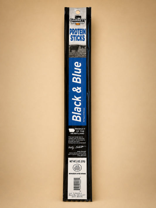 BLACK & BLUE - Farm Raised Beef/Pork Combo Snack Sticks