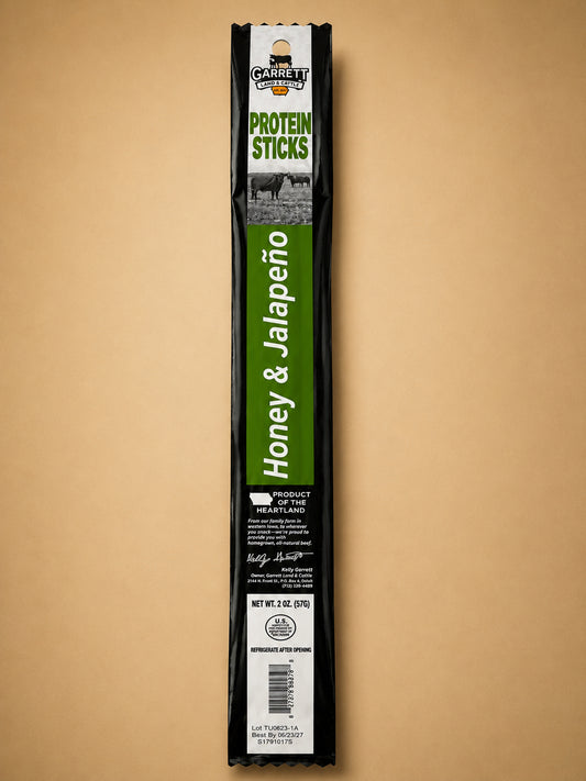HONEY & JALAPEÑO - Farm Raised Beef/Pork Combo Snack Sticks